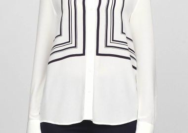 Gant γυναικείο πουκάμισο με all-over contrast geometric pattern - 4301020 Λευκό - GANT - 