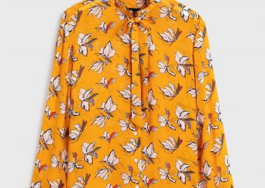 Gant γυναικείο πουκάμισο με floral print - 4320102 Κίτρινο - GANT - 