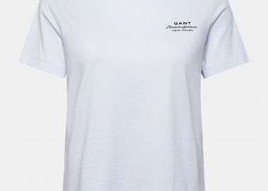 Gant γυναικείο T-shirt με logo print Regular Fit - 4201487 Σιελ - GANT - 