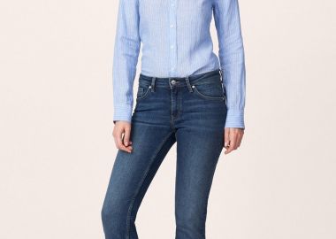 Gant γυναικείο τζιν παντελόνι Straight Super Stretch Denim (32L) - 4100036 Μπλε - GANT - 