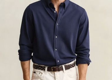 Gant REG JERSEY PIQUE STRETCH SHIRT 3G3250271-G0410 Μπλέ - Gant - 