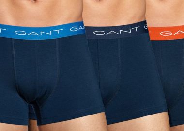 Gant σετ 3 εσωρούχων με logo print στο λάστιχο - 3623 Μπλε Σκούρο - GANT - 
