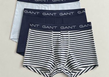 Gant σετ ανδρικά εσώρουχα trunk με λογότυπο Slim Fit (3 τεμάχια) - 902613023 Μπλε Σκούρο - GANT - 