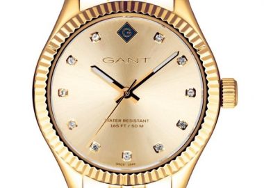 GANT Sussex Crystals - G136026, Gold case with Stainless Steel Bracelet - Gant - 
