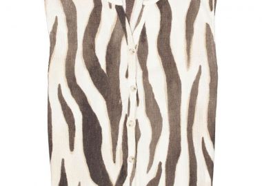 Garcia Γυναικείο Sleeveless Button Top - Animal Print-Q260008 - GARCIA - 