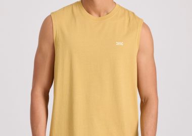 Garment dyed αμάνικη μπλούζα με logo - FUNKY BUDDHA - 