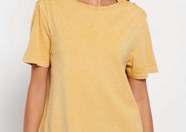 Garment dyed βαμβακερό t-shirt - FUNKY BUDDHA - 