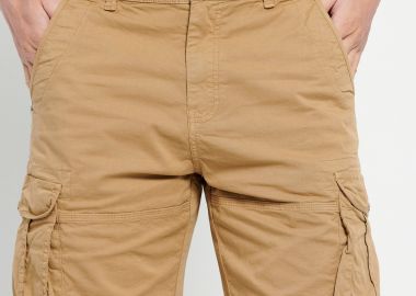 Garment dyed cargo βερμούδα - FUNKY BUDDHA - 