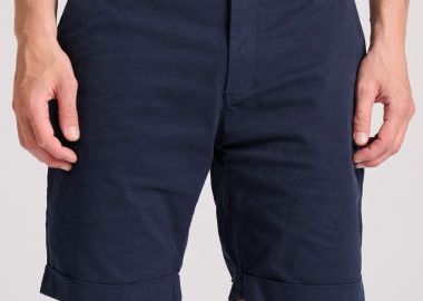Garment dyed chino βερμούδα με ρεβέρ - FUNKY BUDDHA - 
