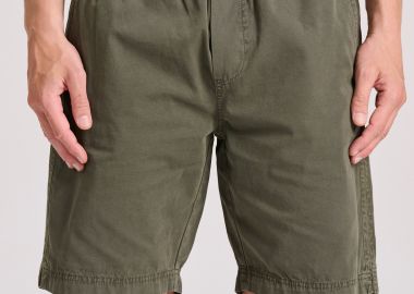 Garment dyed chino βερμούδα σε ζακάρ ύφασμα - FUNKY BUDDHA - 