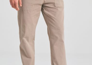 Garment dyed chino παντελόνι με cuffed τελείωμα - FUNKY BUDDHA - 