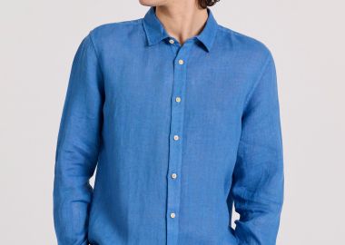 Garment dyed λινό πουκάμισο - The essentials - FUNKY BUDDHA - 