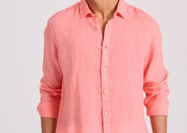 Garment dyed λινό πουκάμισο - The essentials - FUNKY BUDDHA - 