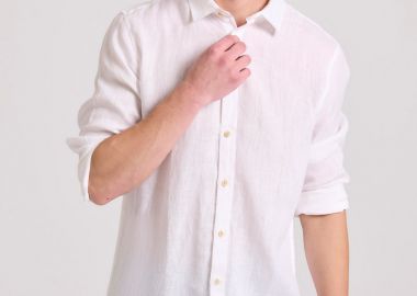 Garment dyed λινό πουκάμισο - The essentials - FUNKY BUDDHA - 