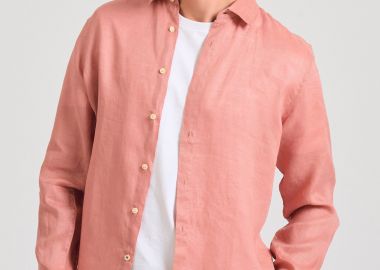 Garment dyed λινό πουκάμισο - The essentials - FUNKY BUDDHA - 