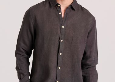 Garment dyed λινό πουκάμισο - The essentials - FUNKY BUDDHA - 