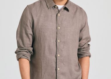Garment dyed λινό πουκάμισο - The essentials - FUNKY BUDDHA - 