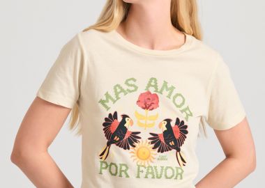 Garment dyed t-shirt με exotic τύπωμα - FUNKY BUDDHA - 