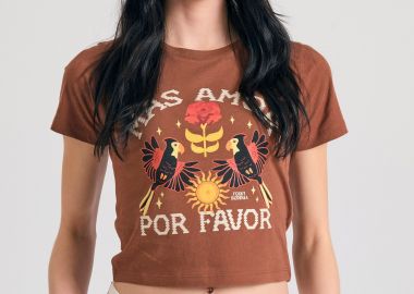 Garment dyed t-shirt με exotic τύπωμα - FUNKY BUDDHA - 