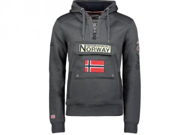 Geographical Norway Gymclass DB 100 M sweatshirt WU4190HGNDARKGREY - Geographical Norway - 
