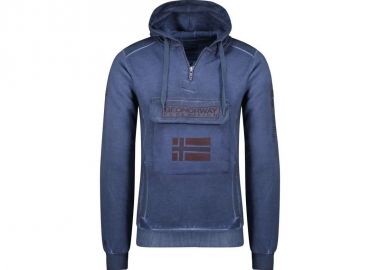 Geographical Norway Gymclass EO Tiedye Badge Sweatshirt M WU8270HGNONAVY - Geographical Norway - 