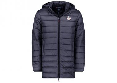 Geographical Norway men's jacket AMIGOMAP LONG HOOD DB NAVY MEN 233 NAVY WZ5088HGNMARINE - Geographical Norway - 