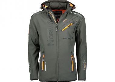 Geographical Norway Softshell Jacket Royaute DB 068 M WY8027HGNDark Gray Orange - Geographical Norway - 