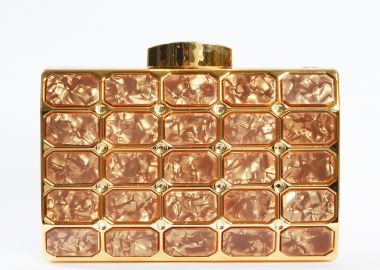 Γεωμετρική τσάντα φάκελος με marbled υφή - MAT FASHION - 