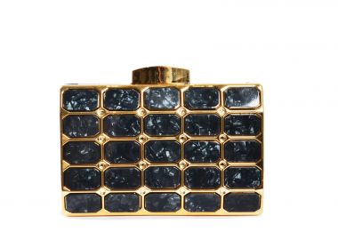 Γεωμετρική τσάντα φάκελος με marbled υφή - MAT FASHION - 