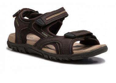 GEOX U8224D 050AU C0705 STRADA SANDAL BROWN - Geox - 