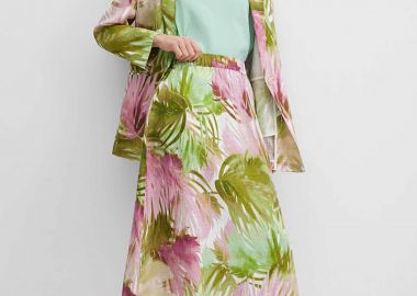 Gerry Weber γυναικεία denim φούστα με floral print - N65689630042 Πράσινο - GERRY WEBER - 