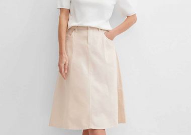 Gerry Weber γυναικεία denim φούστα midi - N65616129038 Μπεζ - GERRY WEBER - 