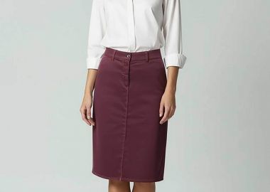 Gerry Weber γυναικεία midi φούστα κοτλέ πεντάτσεπη - 210002-62025 Μπορντό - GERRY WEBER - 