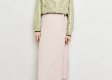 Gerry Weber γυναικεία midi φούστα κρουαζέ με flap τσέπη A-line - 310012-31331 Μπεζ - GERRY WEBER - 