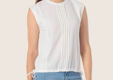 Gerry Weber γυναικεία μπλούζα με πιέτες - N61950121042 Λευκό - GERRY WEBER - 