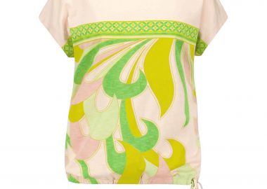 Gerry Weber γυναικεία μπλούζα με print και δέσιμο στο κάτω μέρος - 570372-35029 Πράσινο - GERRY WEBER - 