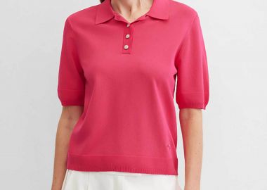 Gerry Weber γυναικεία μπλούζα πόλο μονόχρωμη - N60953283040 Φούξια - GERRY WEBER - 