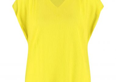 Gerry Weber γυναικεία μπλούζα structured με V - 560102-31489 Κίτρινο - GERRY WEBER - 