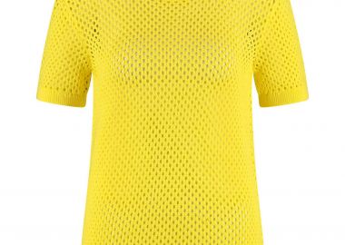 Gerry Weber γυναικεία πλεκτή μπλούζα με διάτρητο σχέδιο - 571068-35748 Κίτρινο - GERRY WEBER - 