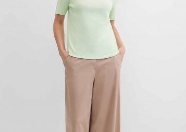 Gerry Weber γυναικείο παντελόνι capri Loose Wide Fit - N67109144040 Καμηλό - GERRY WEBER - 