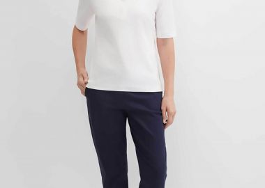 Gerry Weber γυναικείο παντελόνι chino cropped Tapered Fit - N67147104040 Μπλε Σκούρο - GERRY WEBER - 