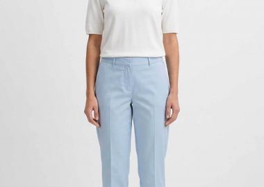 Gerry Weber γυναικείο παντελόνι cropped Tapered Fit - N67085360040 Γαλάζιο - GERRY WEBER - 