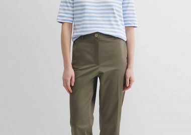 Gerry Weber γυναικείο παντελόνι cropped Tapered Fit - N67102155040 Χακί - GERRY WEBER - 