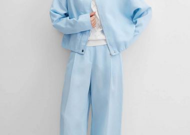 Gerry Weber γυναικείο παντελόνι με πιέτες Wide Fit - N67058272040 Γαλάζιο - GERRY WEBER - 