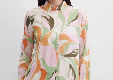Gerry Weber γυναικείο πουκάμισο με all-over print Loose Straight Cut - N60468101042 Πολύχρωμο - GERRY WEBER - 