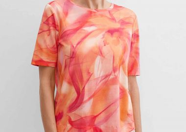 Gerry Weber γυναικείο T-shirt με all-over floral print - N61720331040 Κοραλί - GERRY WEBER - 