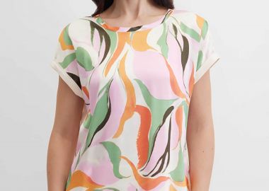 Gerry Weber γυναικείο T-shirt με all-over print - N61709101042 Πολύχρωμο - GERRY WEBER - 