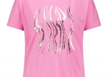 Gerry Weber γυναικείο T-shirt με μετελλιζέ τύπωμα - 570296-35010 Ροζ - GERRY WEBER - 