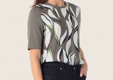 Gerry Weber γυναικείο T-shirt με plant print - N61714316046 Χακί - GERRY WEBER - 