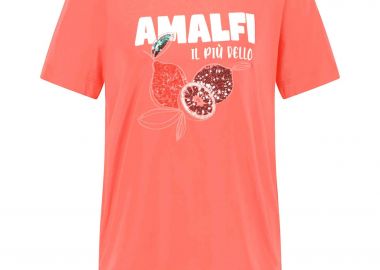 Gerry Weber γυναικείο T-shirt με print από παγιέτες - 570335-35019 Πορτοκαλί - GERRY WEBER - 
